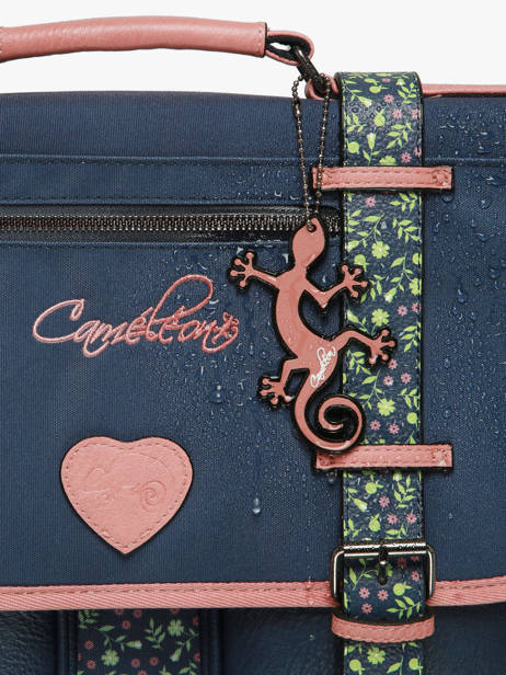 Cartable 3 Compartiments Cameleon Bleu vintage fantasy PBVGCA41 vue secondaire 6