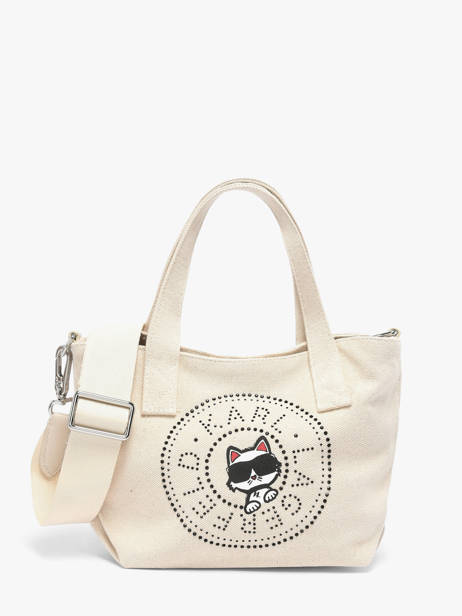 Sac Bandoulière K Ikon Coton Karl lagerfeld Blanc k ikon B2W50089