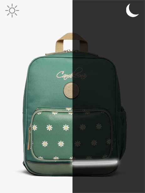 Sac à Dos 1 Compartiment Cameleon Vert vintage fantasy PBVGSD33 vue secondaire 8