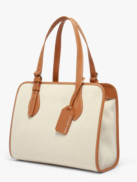 Le Cabas M Escapade Cuir Et Coton Paul marius Beige escapade CABAMESC vue secondaire 2