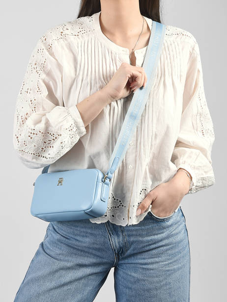 Sac Bandoulière Th Essential Polyurethane Tommy hilfiger Bleu th essential AW18370 vue secondaire 1