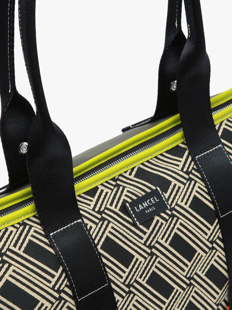 Sac Cabas Zippé M Mistral Rollable Nylon Et Cuir Lancel Multicolore mistral A13997 vue secondaire 3