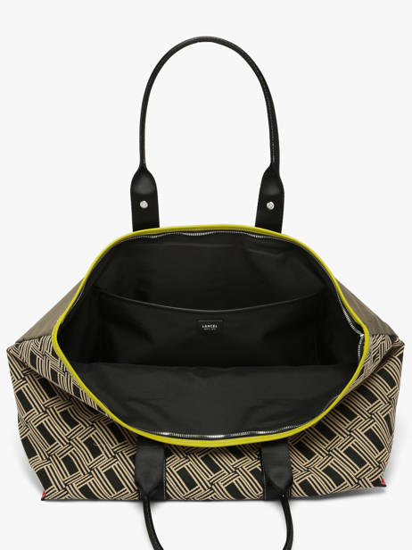Sac Cabas Zippé L Mistral Rollable Nylon Et Cuir Lancel Multicolore mistral A13998 vue secondaire 4