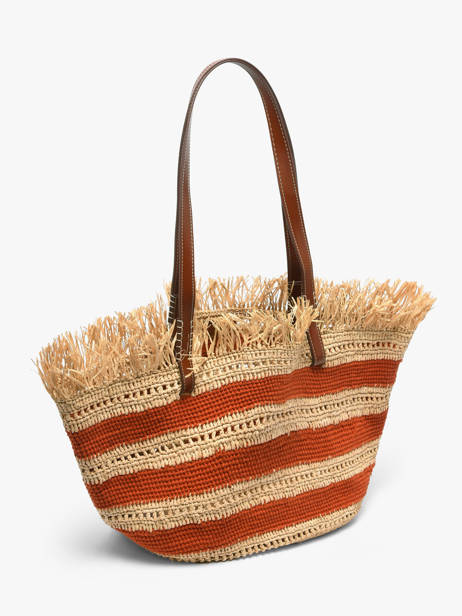 Sac Porté épaule Cabas Raphia Raphia Vanessa bruno Orange cabas raphia 23V40928 vue secondaire 2
