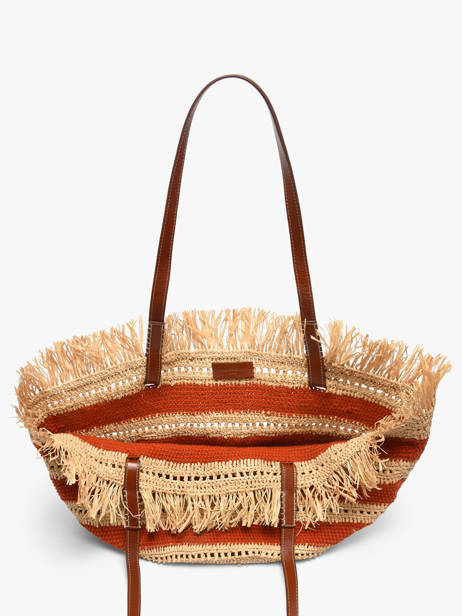 Sac Porté épaule Cabas Raphia Raphia Vanessa bruno Orange cabas raphia 23V40928 vue secondaire 4