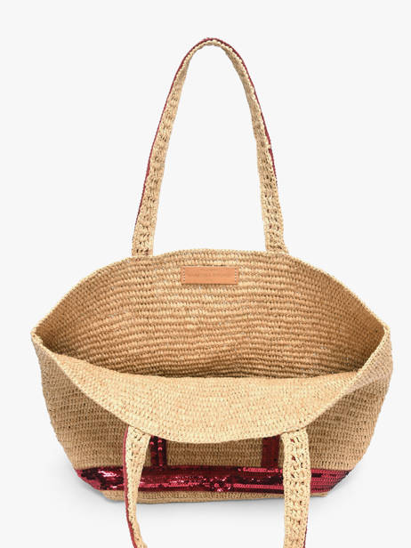 Sac Porté Main Cabas Raphia Raphia Vanessa bruno Beige cabas raphia 64V40380 vue secondaire 4