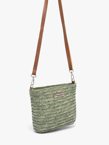 Sac Bandoulière Milos Paille Les tropeziennes Vert milos TZ04 vue secondaire 2