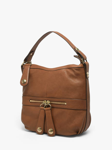 Sac Porté épaule Nomade Cuir Gerard darel Marron midday B402 vue secondaire 2