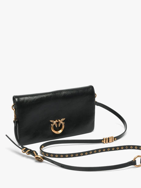 Sac Bandoulière Love Bag Icon Cuir Pinko Noir love bag icon 6023A315 vue secondaire 2
