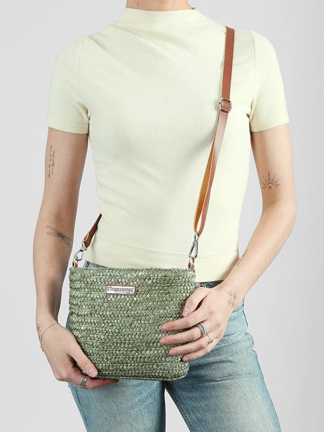 Sac Bandoulière Milos Paille Les tropeziennes Vert milos TZ04 vue secondaire 1