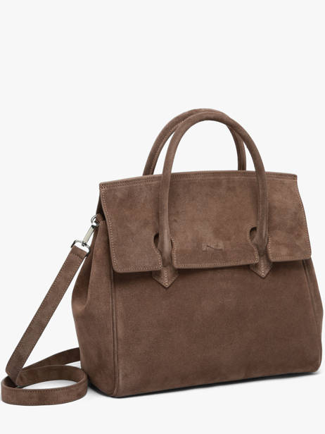 Sac à Main Clara Cuir Daim Nathan baume Marron nathan 2S vue secondaire 2