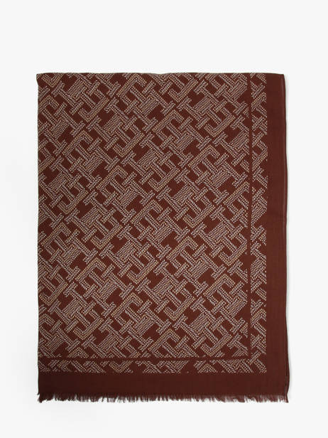 Écharpe Tommy hilfiger Marron monogram AW18687
