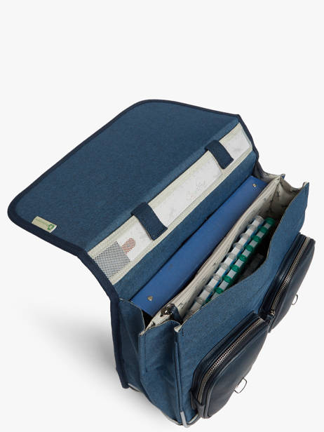 Cartable à Roulettes 2 Compartiments Cameleon Bleu vintage color CR38 vue secondaire 2