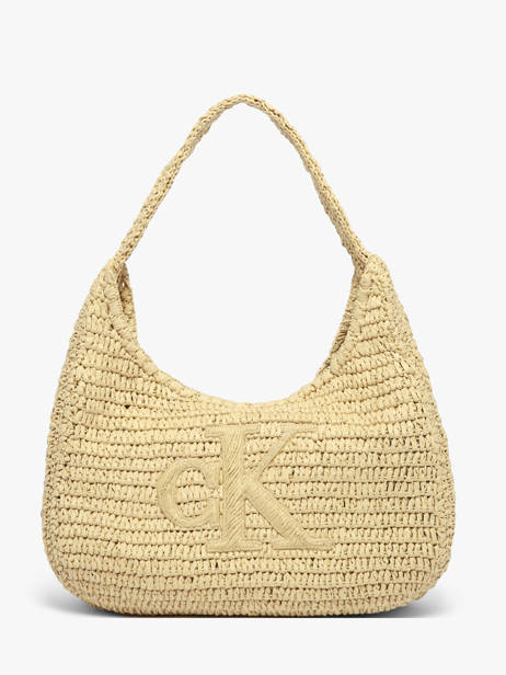 Sac Porté épaule Bold Monogram Paille Calvin klein jeans Beige bold monogram 4F3448G