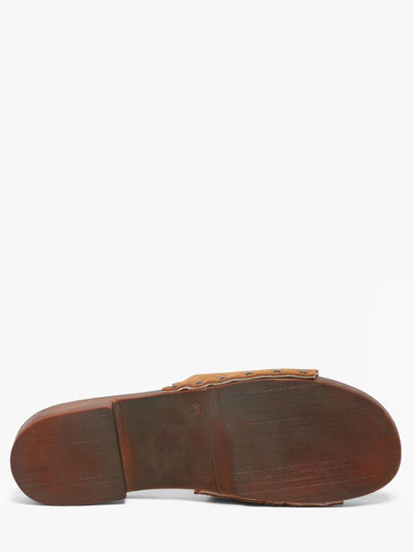 Mules En Cuir Semerdjian Marron women IOLE394 vue secondaire 4