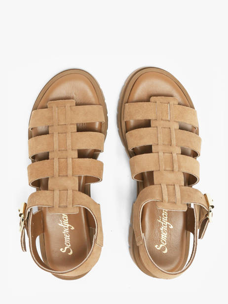 Sandales En Cuir Semerdjian Beige women DELIA vue secondaire 3