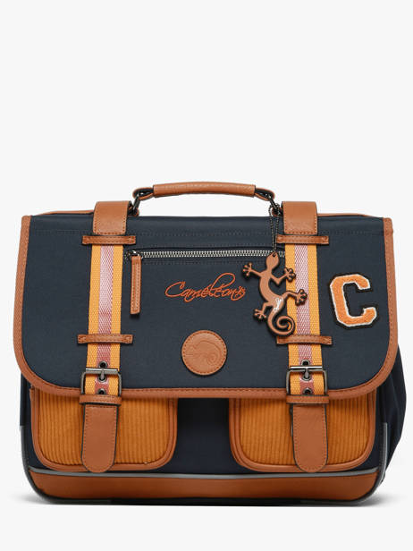 Cartable Enfant 2 Compartiments Cameleon Bleu vintage urban CA38