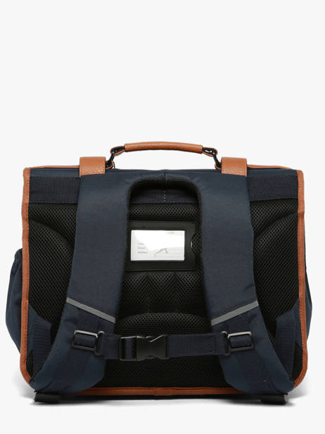 Cartable Enfant 2 Compartiments Cameleon Bleu vintage urban CA38 vue secondaire 3