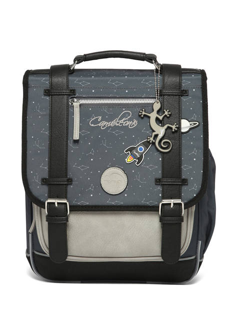 Sac à Dos 2 Compartiments Cameleon Gris vintage urban SD39 vue secondaire 7