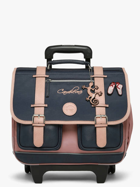 Cartable à Roulettes Enfant 2 Compartiments Vintage Fantasy Cameleon Bleu vintage fantasy CR38 vue secondaire 6