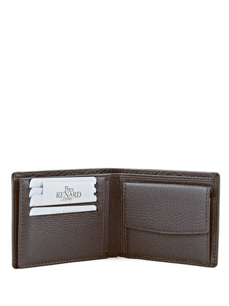 Portefeuille Foulonne Cuir Yves renard Marron foulonne 2377 vue secondaire 3