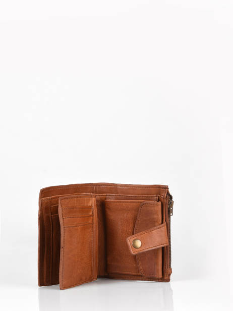 Porte-monnaie Porte-cartes Cow Cuir Basilic pepper Marron cow BCOW94 vue secondaire 2