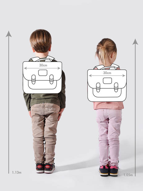 Cartable 1 Compartiment Trixie Vert animals 91 vue secondaire 1