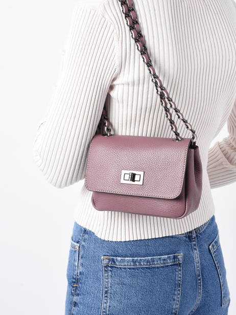 Sac Bandouliere Caviar Cuir Milano Violet caviar CA21122 vue secondaire 1
