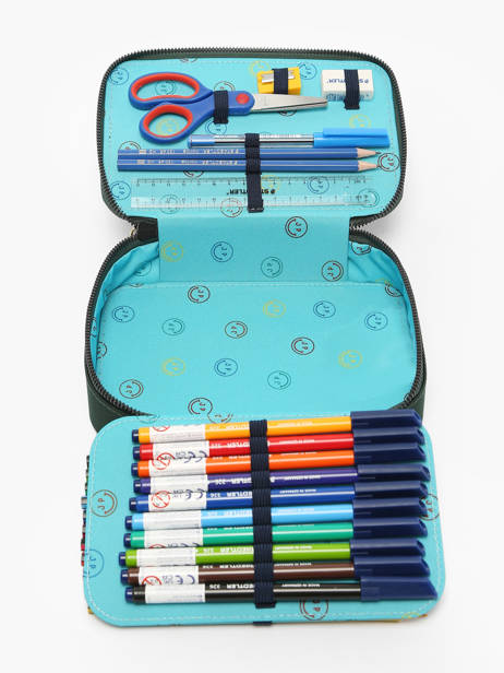 Trousse Rempli 1 Compartiment Jeune premier Vert daydream boys B vue secondaire 2